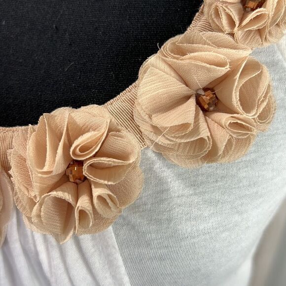 Anthropologie Deletta Dimensional Flower bubble Tank Top Small - Picture 10 of 12